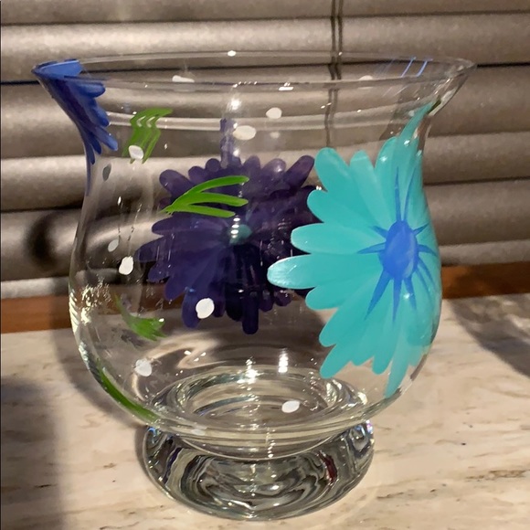 2 Glass Painted Containers For Decor/Storage - Picture 2 of 6